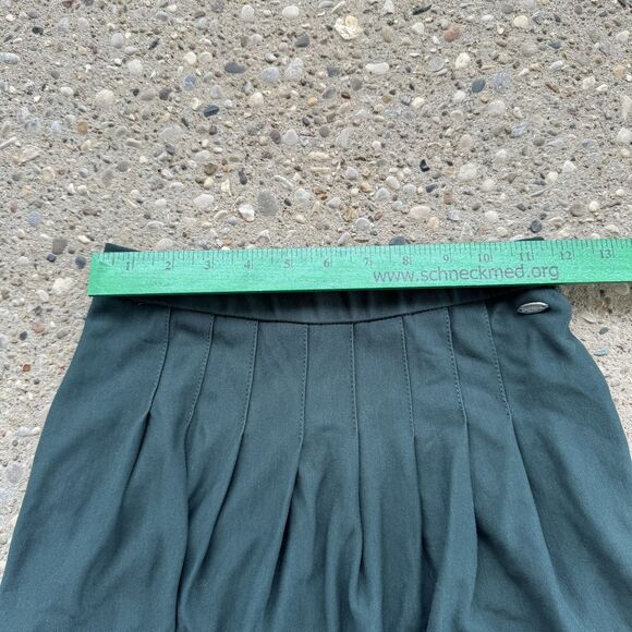 Zara Skirt Girls Size 11-12 Green Pleated School Uniform California Badge Youth - Picture 6 of 9